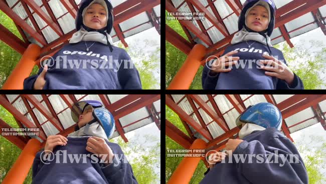 Hijab spill di taman.mp4